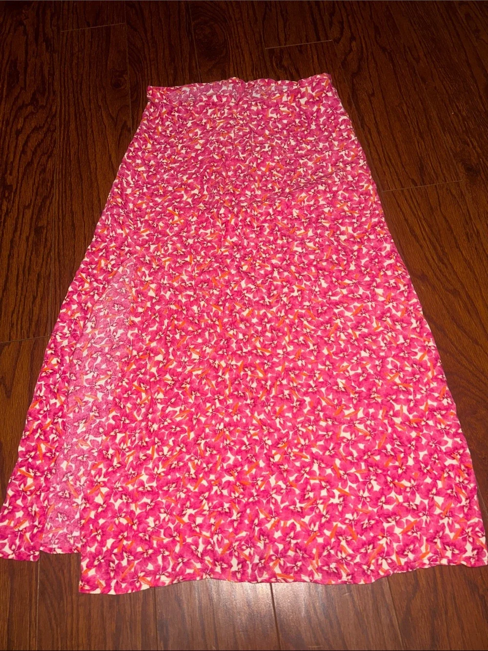 H&M Pink Floral Maxi Skirt